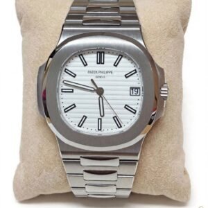Patek Philippe Nautilus Acciaio Bianco